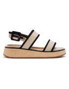 Gioseppo Sandale cu talpa wedge si catarama - Negru