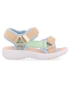 Gioseppo Sandale cu velcro si aspect contrastant ROCHEDO 27703 - Piersica/Albastru glaciar