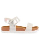 Gioseppo Sandale cu velcro si aspect metalic Aransas - Alb