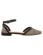 Gioseppo Sandale de piele cu aspect impletit Konispol 28421 - Negru