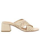 Gioseppo Sandale de piele cu barete impletite Clarcona - Alb murdar