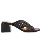 Gioseppo Sandale de piele cu barete impletite Clarcona - Negru