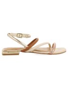 Gioseppo Sandale de piele cu barete multiple - Alb murdar