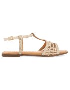 Gioseppo Sandale de piele cu design impletit - Alb murdar