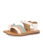Gioseppo Sandale de piele cu tinte Troina - Alb/Roz/Albastru
