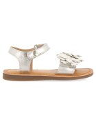 Gioseppo Sandale de piele cu velcro - Argintiu