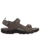 Gioseppo Sandale de piele ecologica si material textil cu velcro - Maro taupe