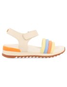 Gioseppo Sandale de piele ecologica si material textil - Portocaliu/Crem