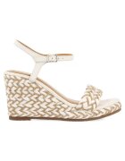 Gioseppo Sandale de piele ecologica si piele wedge Tigard - Alb