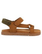 Gioseppo Sandale de piele nabuc cu velcro Depoe - Caramel