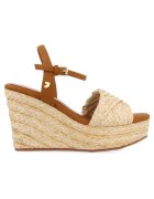 Gioseppo Sandale wedge cu design impletit - Maro/Bej