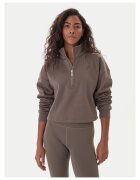 Girlfriend Collective Hanorac dama bej inchis - material confortabil