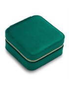 Glanzstuecke Muenchen Cutie de bijuterii din catifea cu fermoar - pentru calatorii - Verde aquamarin