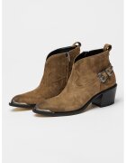GOLDEN GOOSE Botine cowboy Patty din piele - Kaki