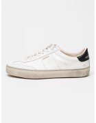 GOLDEN GOOSE Pantofi sport Soul-Star din piele cu aspect uzat - Alb/Negru/Galben