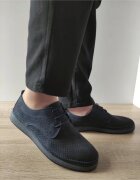 GORETTI Pantofi Casual Perforati Barbati B69-321 Bleumarin - Albastru - Albastru
