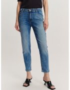GreenPoint Blugi slim-fit din amestec de modal cu talie medie - Albastru melange