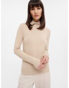 GreenPoint Bluza cu guler mediu - Bej deschis