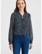 GreenPoint Bluza cu imprimeu floral - Bleumarin
