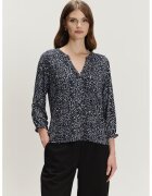 GreenPoint Bluza cu maneci trei sferturi si model - Alb/Albastru ultramarin/Albastru