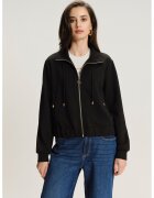 GreenPoint Bluza de trening cu terminatie elastica si fermoar - Negru