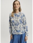 GreenPoint Bluza regular fit cu imprimeu floral - Albastru lavanda/Alb murdar