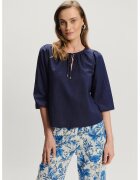 GreenPoint Bluza-tunica cu maneci 3/4 - Bleumarin
