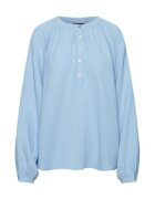 GreenPoint Bluza-tunica cu maneci cazute - Albastru deschis