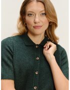 GreenPoint Cardigan cu maneci scurte - Verde padure
