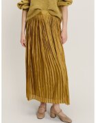 GreenPoint Fusta maxi cu pliuri - Galben mustar