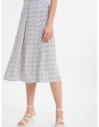 GreenPoint Fusta midi cu model Circle Cut - Kaki/Lila/Albastru