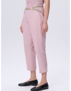 GreenPoint Pantaloni crop cu buzunare oblice - Roz prafuit