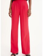 GreenPoint Pantaloni cu talie inalta si croiala ampla - Coral