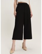 GreenPoint Pantaloni culotte cu buzunare - Negru