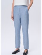 GreenPoint Pantaloni din amestec de bumbac cu talie inalta - Albastru pastel