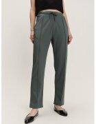 GreenPoint Pantaloni din amestec de modal cu talie ajustabila - Verde inchis