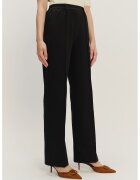 GreenPoint Pantaloni drepti din amestec de modal - Negru