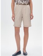 GreenPoint Pantaloni scurti drepti cu curea - Maro/Maro nisip