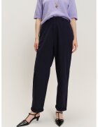 GreenPoint Pantaloni uni din amestec de modal - Albastru ultramarin