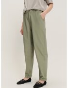 GreenPoint Pantaloni uni din amestec de modal - Kaki
