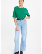 GreenPoint Pulover cu maneci scurte raglan - Verde