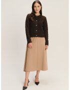 GreenPoint Pulover regular fit cu nasturi - Maro inchis