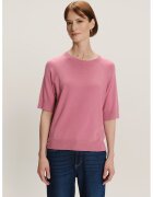 GreenPoint Pulover tricotat fin cu maneci raglan - Roz