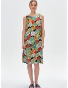 GreenPoint Rochie dreapta cu model - Verde/Negru/Portocaliu