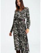 GreenPoint Rochie midi cu decolteu in V - Multicolor