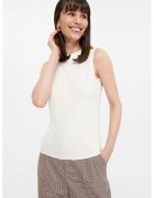 GreenPoint Top din amestec de viscoza cu model uni - Alb
