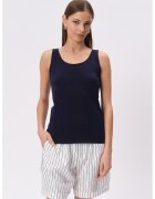 GreenPoint Top uni cu decolteu rotund - Negru/Negru stins