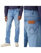 Greensboro Pantaloni jeans barbati Wrangler 803 - croi drept - respirabili - albastru - W33 L30