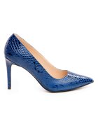 Guban Pantofi dama model 1206 piele animal print albastru - Albastru