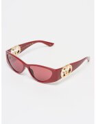 Gucci Ochelari de soare cat-eye cu logo lateral - Visiniu